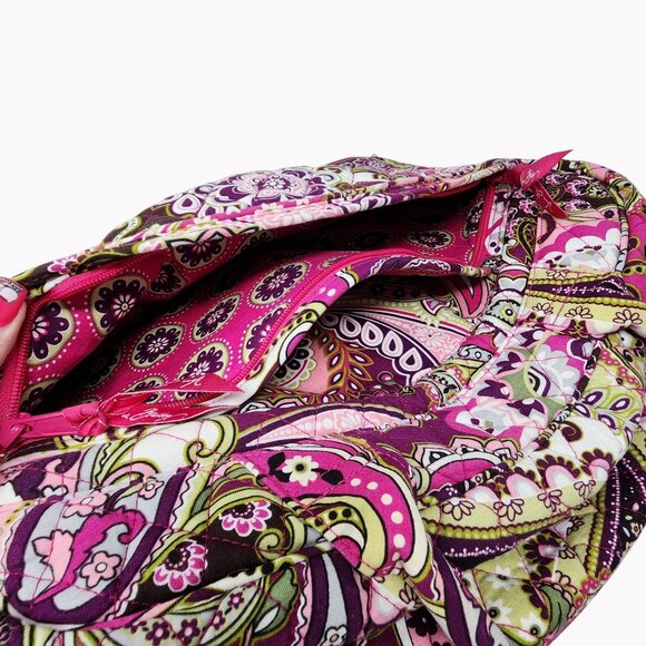 Vera Bradley Travel Messenger Bag Very Berry Paisley Adjustable Strap Pockets - Picture 3 of 12
